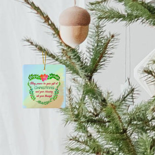 MISSCHIEN KAN VREDE UW VERMOGEN ZIJN IN CHRISTMAS KERAMISCH ORNAMENT