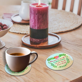 MISSCHIEN KAN VREDE UW VERMOGEN ZIJN IN CHRISTMAS RONDE KARTONNEN ONDERZETTER