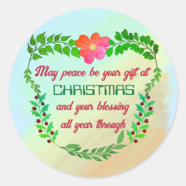 MISSCHIEN KAN VREDE UW VERMOGEN ZIJN IN CHRISTMAS RONDE STICKER