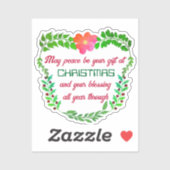 MISSCHIEN KAN VREDE UW VERMOGEN ZIJN IN CHRISTMAS STICKER (Vel)