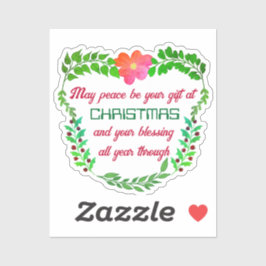 MISSCHIEN KAN VREDE UW VERMOGEN ZIJN IN CHRISTMAS STICKER