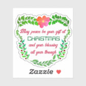 MISSCHIEN KAN VREDE UW VERMOGEN ZIJN IN CHRISTMAS STICKER (Vel)