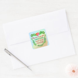 MISSCHIEN KAN VREDE UW VERMOGEN ZIJN IN CHRISTMAS VIERKANTE STICKER