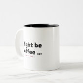 Misschien koffie tweekleurige koffiemok (Voorkant links)