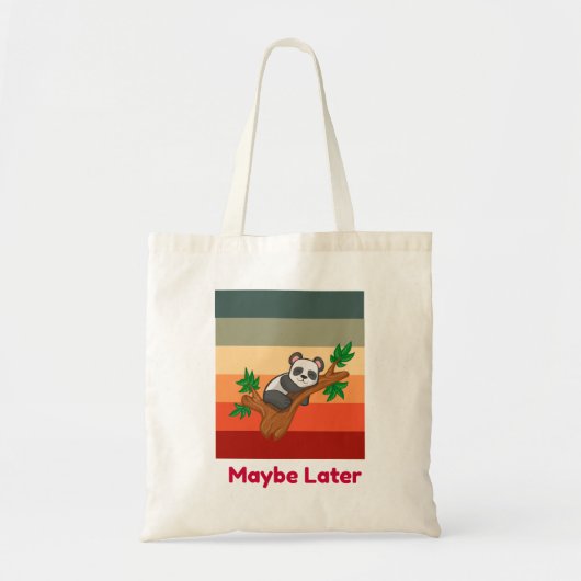 Misschien later Cute Panda Tote Bag (Voorkant)