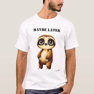 Misschien Later Grappige Luiaard T-Shirt