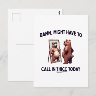 Misschien Moet Ik Thicc Van Daag Bellen Briefkaart