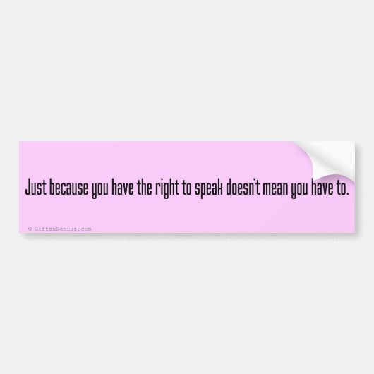 Misschien moet je soms proberen af en toe te stopp bumpersticker (Voorkant)