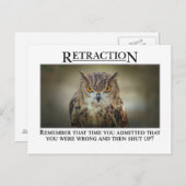 Misschien moet u nog eens nadenken over wat u zei briefkaart (Voorkant / Achterkant)