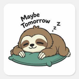 Misschien Morgen   Grappige Lui Sloth Sticker