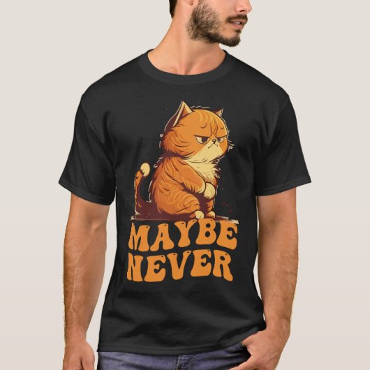Misschien nooit kat rode kitten t-shirt (Voorkant)