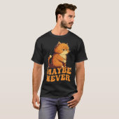 Misschien nooit kat rode kitten t-shirt (Voorkant volledig)