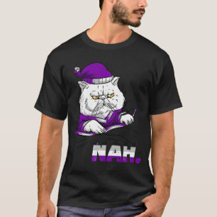Misschien nooit Nah Asexuality Ace LGBQA Angry Cat T-shirt