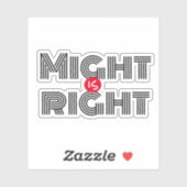 Misschien rechts motivatie wit zwart rood sticker (Vel)