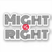 Misschien rechts motivatie wit zwart rood sticker (Voorkant)