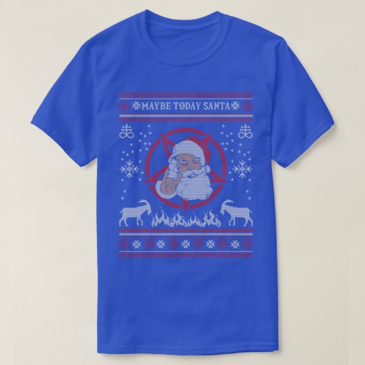 Misschien Today Santa Baphomet T-shirt (Design voorkant)