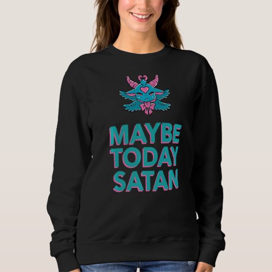 Misschien vandaag satan Baphomet Demon Trui (Voorkant)