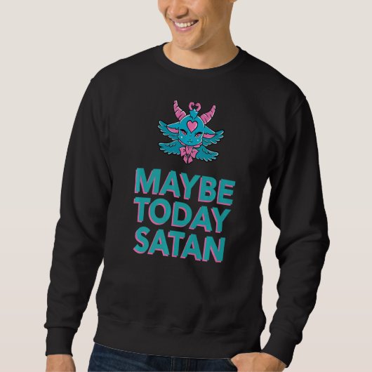 Misschien vandaag satan Baphomet Demon Trui (Voorkant)