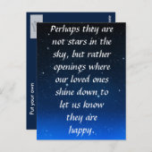 Misschien zijn het geen sterren aan de hemel, maar briefkaart (Voorkant / Achterkant)