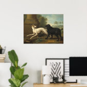 Misse and Luttine - Jean-Baptiste Oudry Fine Art Poster (Thuiskantoor)