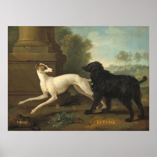 Misse and Luttine - Jean-Baptiste Oudry Fine Art Poster (Voorkant)