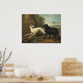 Misse and Luttine - Jean-Baptiste Oudry Fine Art Poster (Keuken)
