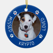 Missed Loved | Custom Dog Memorial Keramisch Ornament (Voorkant)