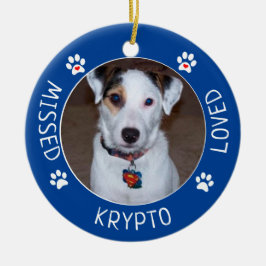 Missed Loved | Custom Dog Memorial Keramisch Ornament