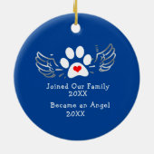 Missed Loved | Custom Dog Memorial Keramisch Ornament (Achterkant)