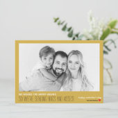 Missed Wishes Hugs & Kisses Photo Card Feestdagenkaart (Staand voorkant)