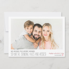 Missed Wishes Hugs & Kisses Photo Card Feestdagenkaart