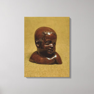 Missen-gres-buste van een kind, c.1715 canvas afdruk