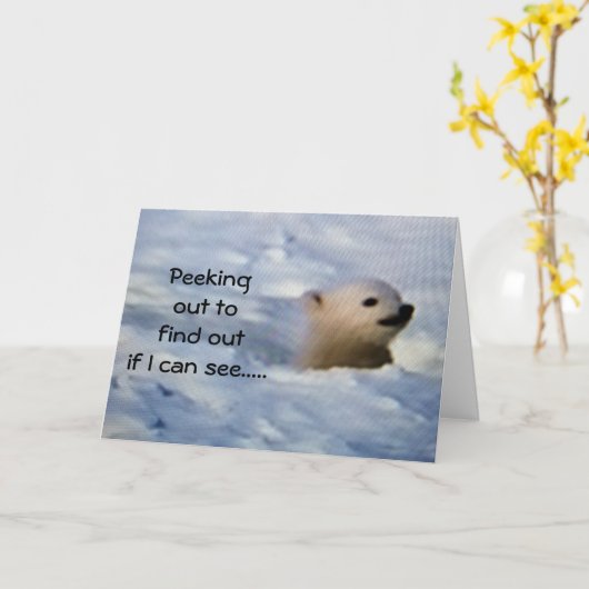 MISSEN JE ZO VEEL (POLAR BEER STIJL) KAART (Gele Bloem)