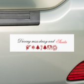 missen van het stuur daisy en santa bumpersticker (Op auto)