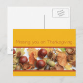 missend u Thanksgivinggebladerte Feestdagenkaart (Voorkant / Achterkant)