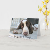 Missend u - wenskaart kaart (Gele Bloem)