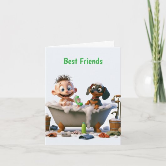 Missende beste vriend teckel kaart (Voorkant)