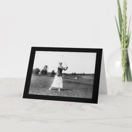 Misser E. Pickhardt Playing Golf 1914 Kaart (Voorkant)