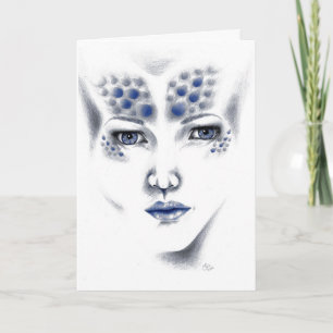 Misser Universe Alien Dame Art Wenskaart Kaart