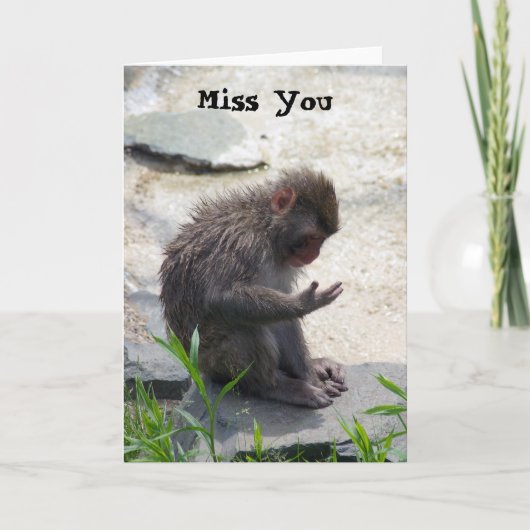 Misser You Monkey Card Kaart (Voorkant)