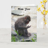 Misser You Monkey Card Kaart (Gele Bloem)
