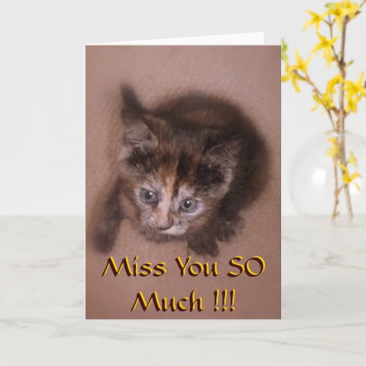 Misser You SO veel!!! Kaart (Gele Bloem)