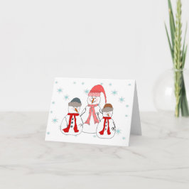 Missers Snowman, het Capricieuze Art. van de Feestdagen Kaart