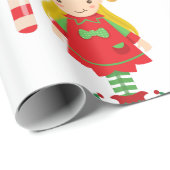 Misses Elf en Candy Canes Cadeaupapier (Rol Hoek)