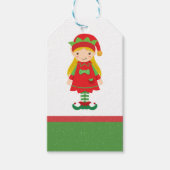 Misses Elf en Candy Canes Gift Bag Cadeaulabel (Voorkant)