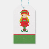 Misses Elf en Candy Canes Gift Bag Cadeaulabel (Achterkant)