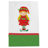 Misses Elf en Candy Canes Medium Cadeauzakje (Voorkant)