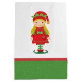 Misses Elf en Candy Canes Medium Cadeauzakje (Achterkant)