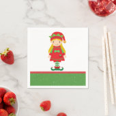 Misses Elf en Candy Canes Medium Gift Bag Servet (Insitu)