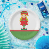 Misses Elf en Candy Canes Papieren Bordje (Feest)